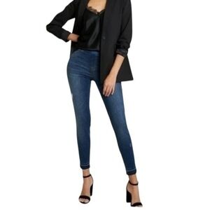 SPANX Distressed Denim Ankle Skinny Jeans Size Small